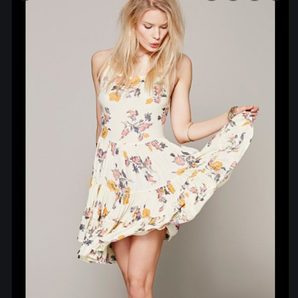 Free People Circles Of Flowers Printed Slip